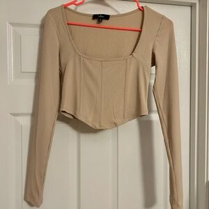 Tan Corset Longsleeve